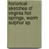 Historical Sketches of Virginia Hot Springs, Warm Sulphur Sp