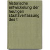 Historische Entwickelung Der Heutigen Staatsverfassung Des T door Johann Stephan Pütter