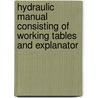Hydraulic Manual Consisting of Working Tables and Explanator door Lowis D'Aguilar Jackson