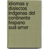 Idiomas y Dialectos Indgenas del Continente Hispano Sud-Amer