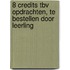 8 Credits tbv opdrachten, te bestellen door leerling