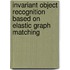 Invariant Object Recognition Based On Elastic Graph Matching