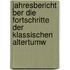 Jahresbericht Ber Die Fortschritte Der Klassischen Altertumw