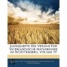 Jahreshefte Des Vereins Fr Vaterlndische Naturkunde in Wrtte by Verein FüR. Vat Württemberg