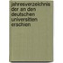 Jahresverzeichnis Der an Den Deutschen Universitten Erschien