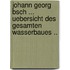 Johann Georg Bsch ... Uebersicht Des Gesamten Wasserbaues ..