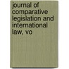 Journal of Comparative Legislation and International Law, Vo door Lond Society Of Comp