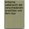 Kritische Uebersicht Der Verschiedenen Ansichten Von Dem Buc door P. Friedrichsen