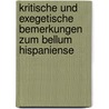Kritische Und Exegetische Bemerkungen Zum Bellum Hispaniense door Jr. Alan Fleischer