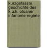 Kurzgefasste Geschichte Des K.U.K. Otoaner Infanterie-Regime door Carl Schmarda