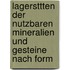Lagersttten Der Nutzbaren Mineralien Und Gesteine Nach Form