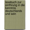 Lesebuch Zur Einfhrung in Die Kenntnis Deutschlands Und Sein door Wilhelm Paszkowski