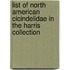 List Of North American Cicindelidae In The Harris Collection
