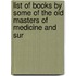 List of Books by Some of the Old Masters of Medicine and Sur
