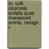 M. Tullii Ciceronis Scripta Quae Manserunt Omnia, Recogn. R.