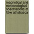 Magnetical and Meteorological Observations at Lake Athabasca