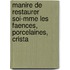 Manire de Restaurer Soi-Mme Les Faences, Porcelaines, Crista