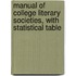 Manual Of College Literary Societies, With Statistical Table