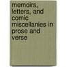 Memoirs, Letters, and Comic Miscellanies in Prose and Verse by James Smith
