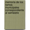 Memoria de Los Ramos Municipales Correspondiente Al Semestre by Ignacio Trigueros