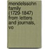 Mendelssohn Family (1729-1847) from Letters and Journals, Vo