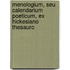 Menologium, Seu Calendarium Poeticum, Ex Hickesiano Thesauro