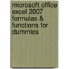 Microsoft Office Excel 2007 Formulas & Functions for Dummies by Peter G. Aitken