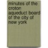 Minutes Of The Croton Aqueduct Board Of The City Of New York