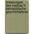 Mitteilungen Des Instituts Fr Sterreichische Geschichtsforsc