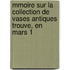 Mmoire Sur La Collection de Vases Antiques Trouve, En Mars 1