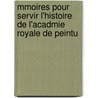 Mmoires Pour Servir L'Histoire de L'Acadmie Royale de Peintu door Henri Testelin