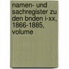 Namen- Und Sachregister Zu Den Bnden I-xx, 1866-1885, Volume by Meteo sterreichische
