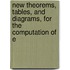 New Theorems, Tables, and Diagrams, for the Computation of E