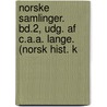 Norske Samlinger. Bd.2, Udg. Af C.a.a. Lange. (norsk Hist. K by Samfund Til Det