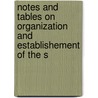 Notes and Tables on Organization and Establishement of the S door Service United States.
