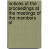 Notices of the Proceedings at the Meetings of the Members of door Britain Royal Institute