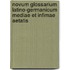 Novum Glossarium Latino-Germanicum Mediae Et Infimae Aetatis