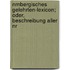 Nrnbergisches Gelehrten-Lexicon; Oder, Beschreibung Aller Nr