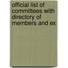 Official List of Committees with Directory of Members and Ex by New England Insurance Exchange