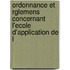 Ordonnance Et Rglemens Concernant L'Ecole D'Application de L