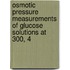 Osmotic Pressure Measurements of Glucose Solutions at 300, 4