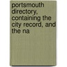 Portsmouth Directory, Containing the City Record, and the Na door Company H.A. Manning