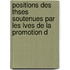 Positions Des Thses Soutenues Par Les Lves de La Promotion d