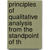 Principles of Qualitative Analysis from the Standpoint of th door Wilhelm Carl Boettger