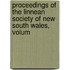 Proceedings of the Linnean Society of New South Wales, Volum