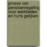 Proeve Van Pensioenregeling Voor Werklieden En Huns Gelijken