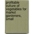 Profitable Culture of Vegetables for Market Gardeners, Small