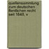 Quellensammlung Zum Deutschen Ffentlichen Recht Seit 1848, V