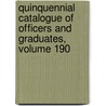 Quinquennial Catalogue of Officers and Graduates, Volume 190 by College Oberlin
