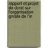 Rapport Et Projet de Dcret Sur L'Organisation Gnrale de L'In